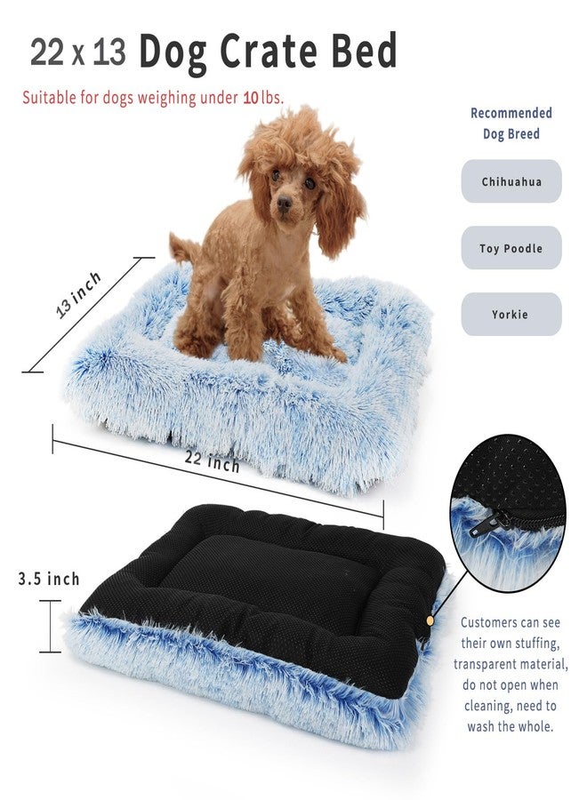 nononfish Puppy Crate Bed Washable Small for Small Dogs Non Chewable Material XS 22 Inch Plush Washable Crate Mat for Cages Sofa Protect - Image 3